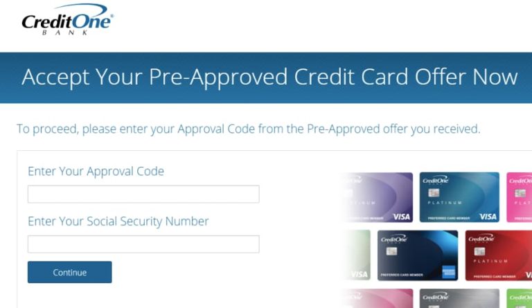 Accept.CreditOneBank.com Approval Code